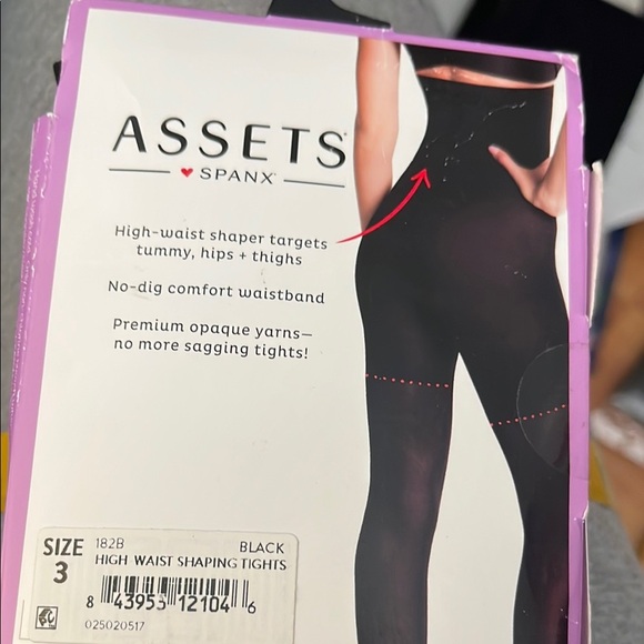 SPANX Assets Black High-Waist Shaping Tights - Picture 2 of 3